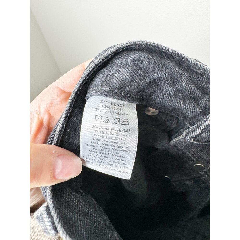 Everlane The 90s Cheeky Jean Button Fly Straight Leg Washed Black 27 Ankle - Picture 8 of 9